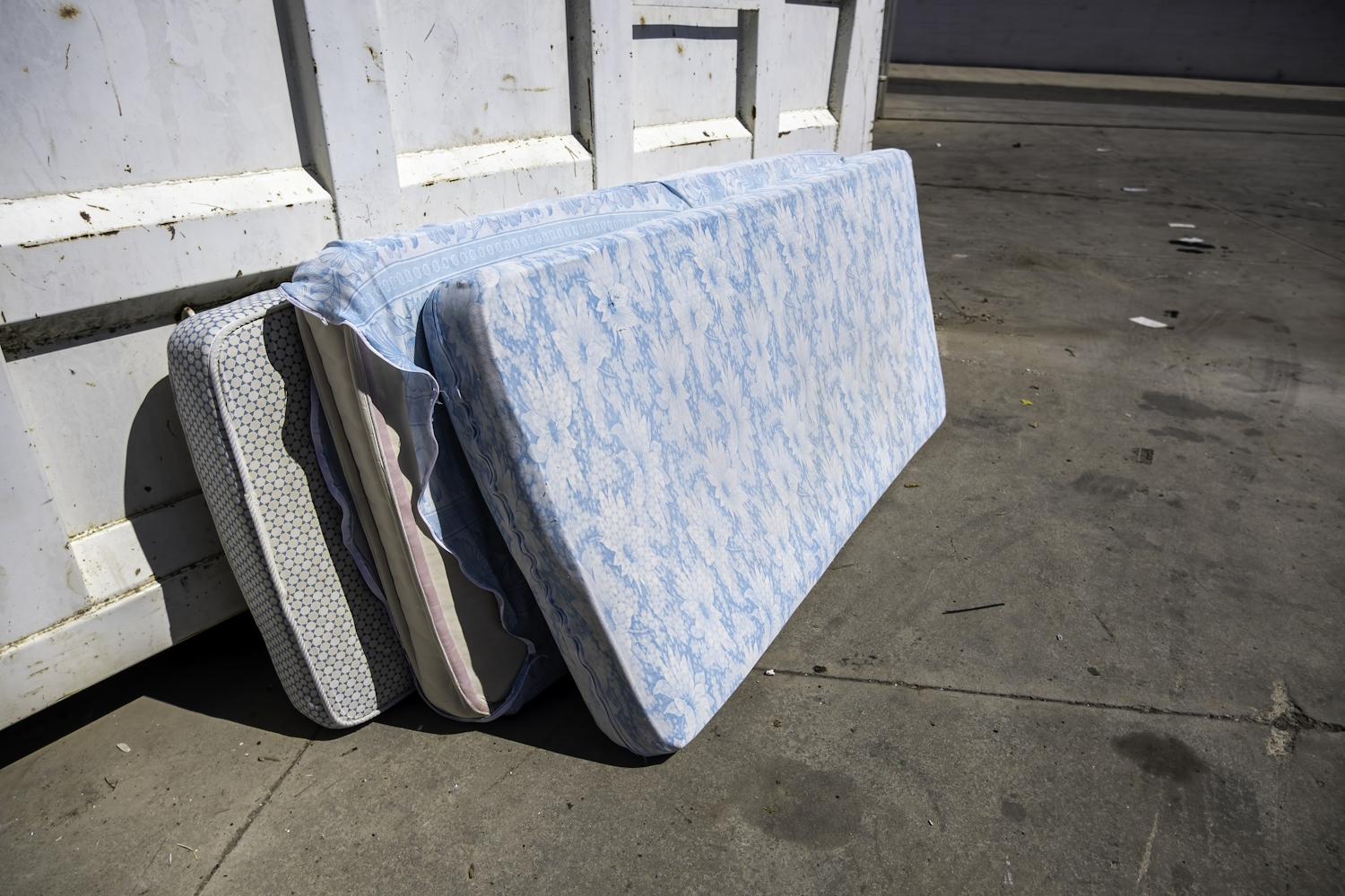 Mattresses in the trash